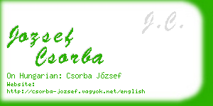 jozsef csorba business card