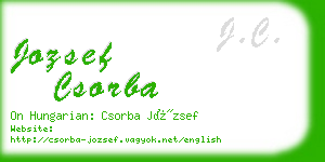 jozsef csorba business card